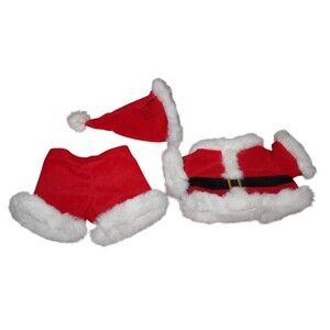 Build A Bear Workshop Santa Claus Suit Costume Coat Pants & Hat